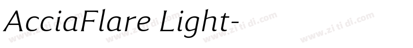 AcciaFlare Light字体转换 AcciaFlare Light字体转换